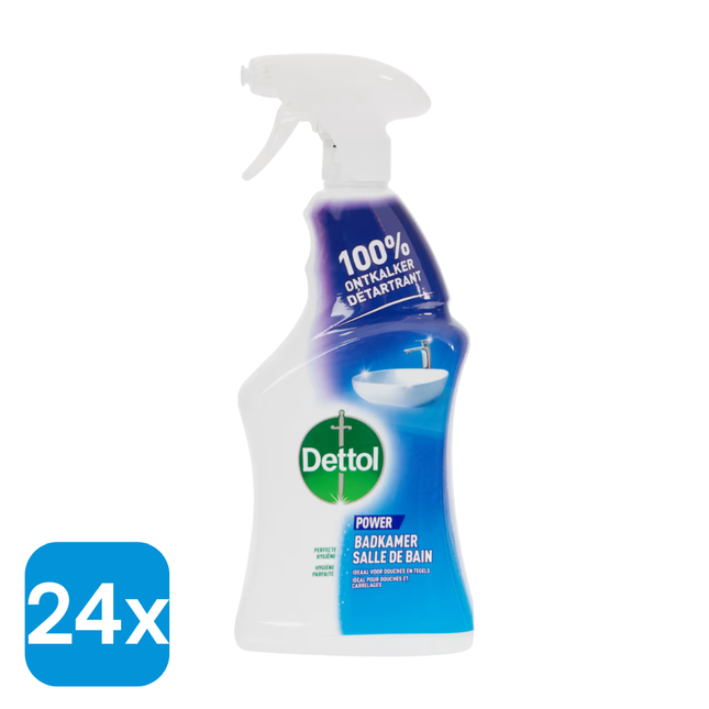 24x Dettol Power Badkamerreiniger Spray - 750 ml