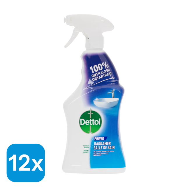 12x Dettol Power Badkamerreiniger Spray - 750 ml