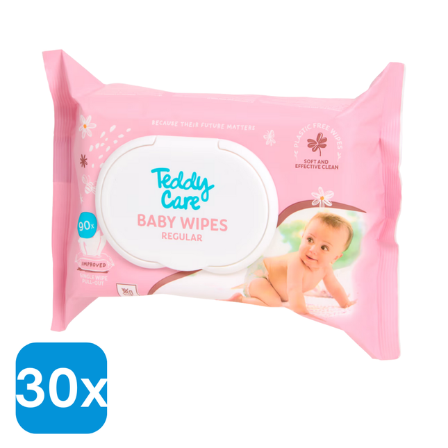 30x Teddy Care Babydoekjes - 90 stuks