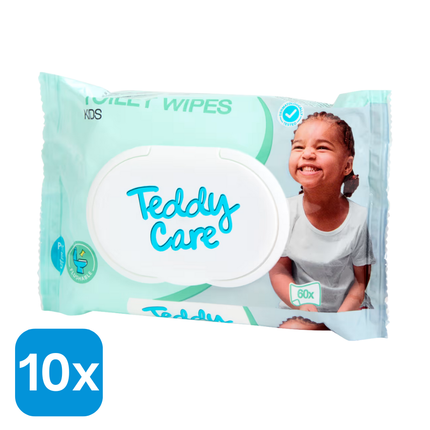 10x Teddy Care Toiletdoekjes - 60 stuks