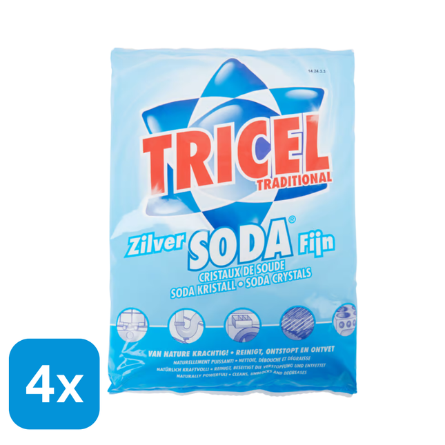 4x Tricel Zilver Soda Grof - 1 kg