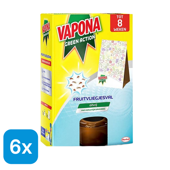 6x Vapona Fruitvliegjesval - 40 ml