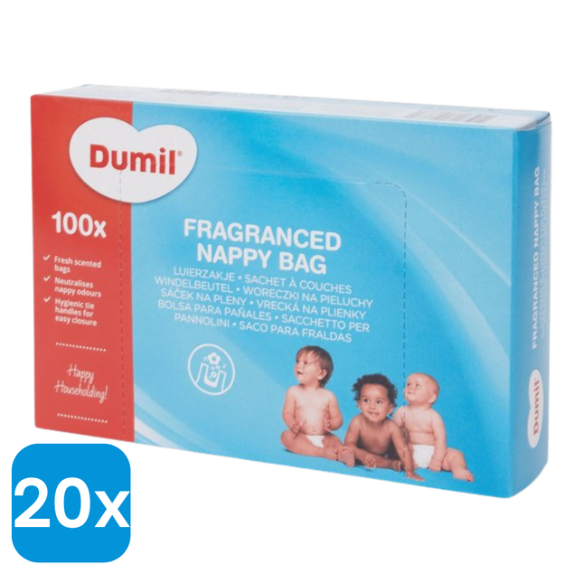 20x Dumil Geparfumeerde Luierzakjes - 100 stuks