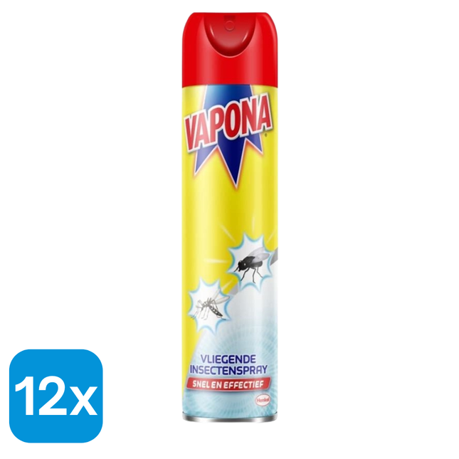 12x Vapona Vliegende Insectenspray - 400 ml