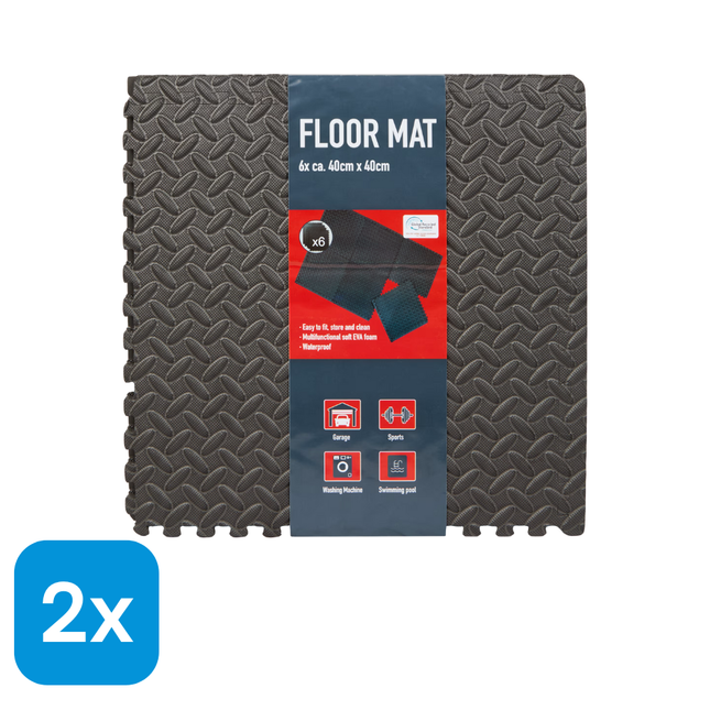 2x Foam Tegels 40x40 cm - 6 stuks