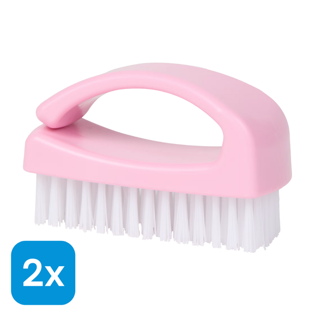 2x Nagelborstel Roze