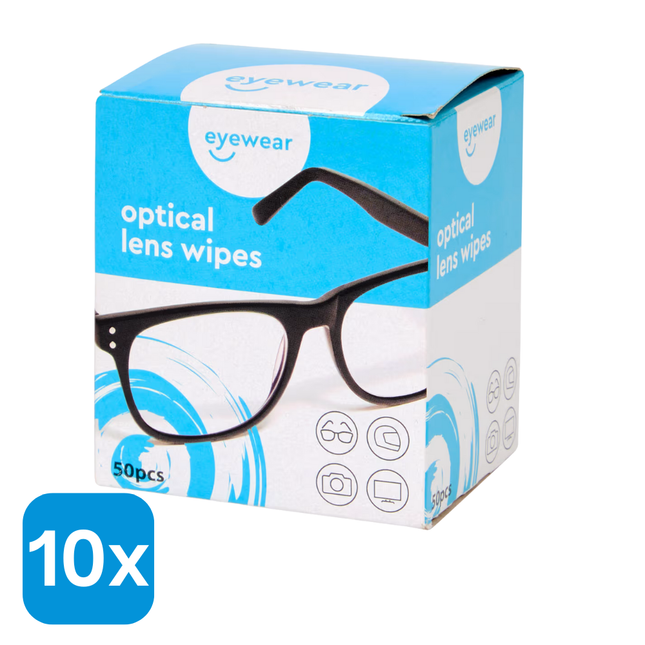 10x Vochtige Brillendoekjes - 50 stuks