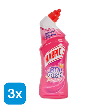 3x Harpic Toiletreiniger Tropische Bloemen - 750 ml