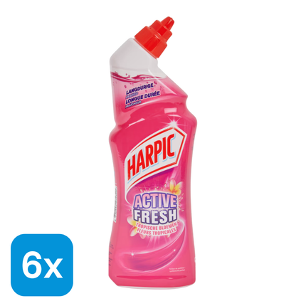 6x Harpic Toiletreiniger Tropische Bloemen - 750 ml