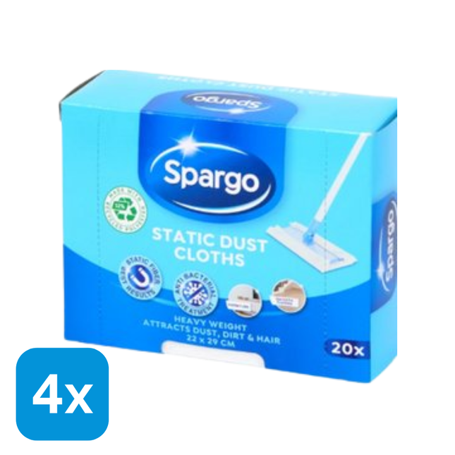 4x Spargo Stofdoeken - 20 stuks