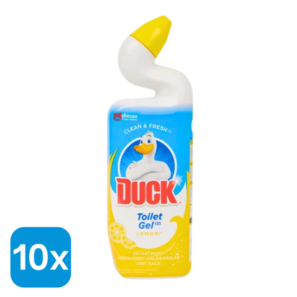 10x Duck Clean & Fresh Toiletreiniger Citroen - 750ml