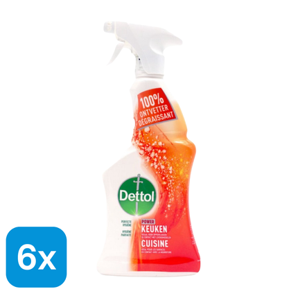 6x Dettol Power Keukenreiniger Spray - 750 ml