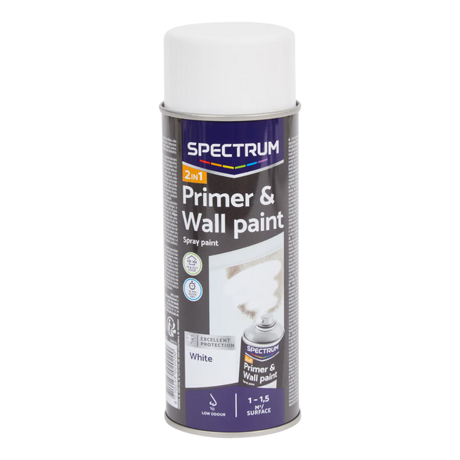 Spectrum Primer & Muurverf Spray Wit - 400 ml