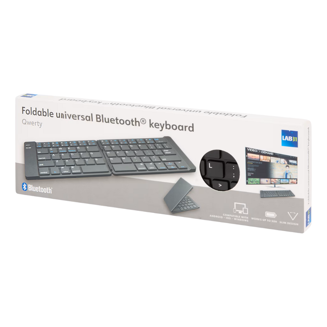 Lab31 Opvouwbare Draadloze Toetsenbord - 10x30 cm