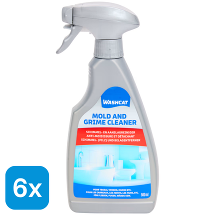 6x Washcat Schimmel- en Aanslagreiniger - 500 ml