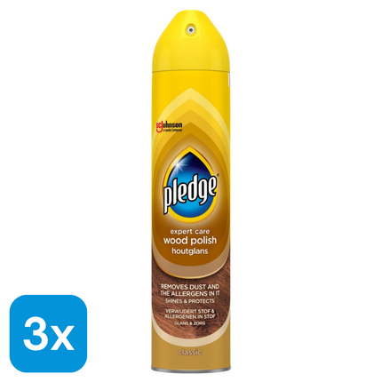 3x Pledge Meubelspray Classic - 750 ml