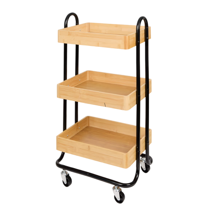 Bamboe Trolley 3-laags - 83,5x44,5x33,5 cm