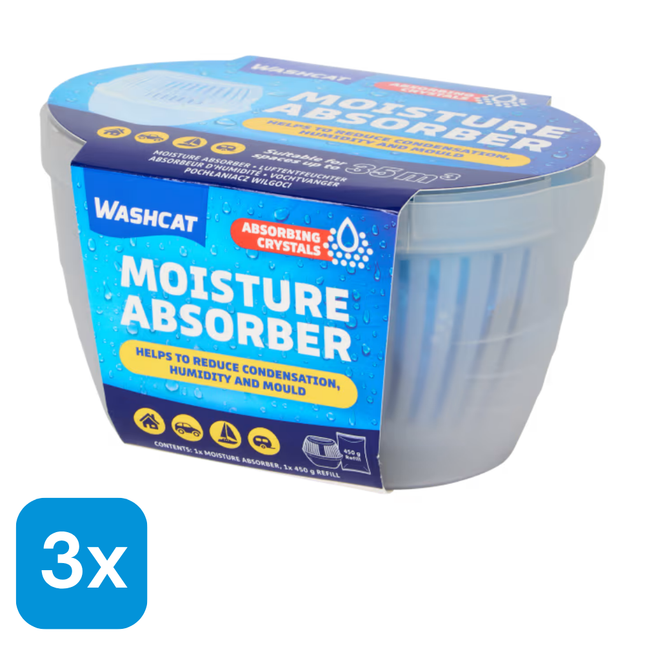 3x Washcat Vochtvanger - 450 gr