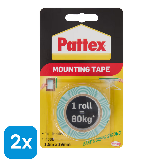 2x Pattex Montagetape - 1,5 m