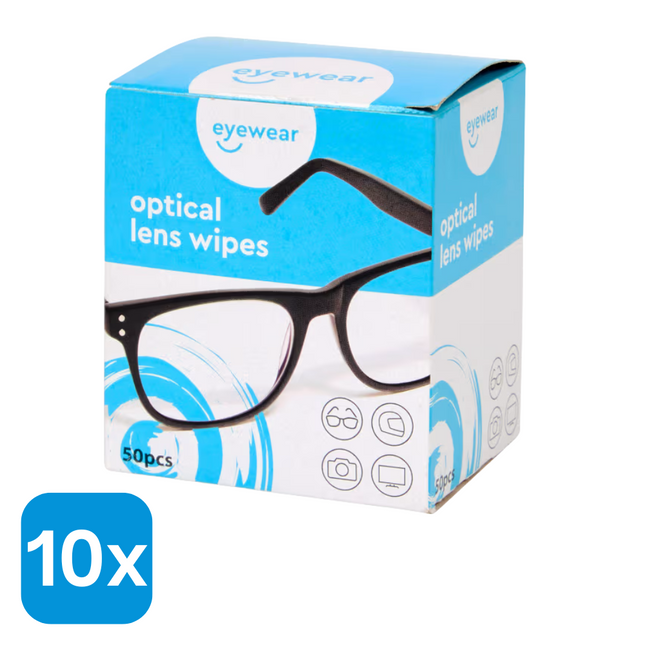 10x Brilpoetsdoekjes - 50 stuks