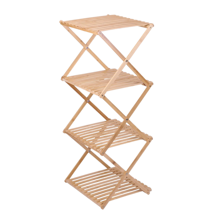 Badkamerrek Bamboe Opvouwbaar - 33,5x93,5 cm
