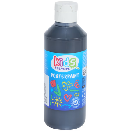 Plakkaatverf Zwart - 250 ml