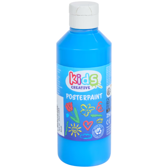 Plakkaatverf Blauw - 250 ml