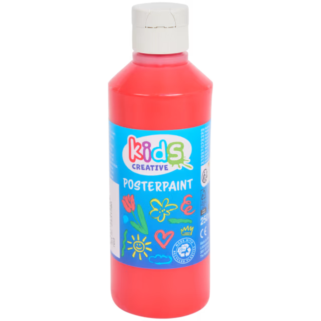 Plakkaatverf Rood - 250 ml