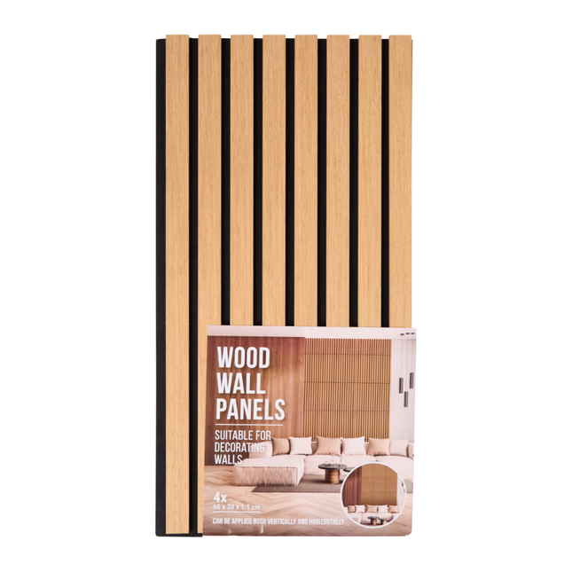 Houten Wandpanelen 60x30 cm - 4 stuks