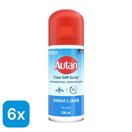 6x Autan Insectenspray Care Soft - 100 ml