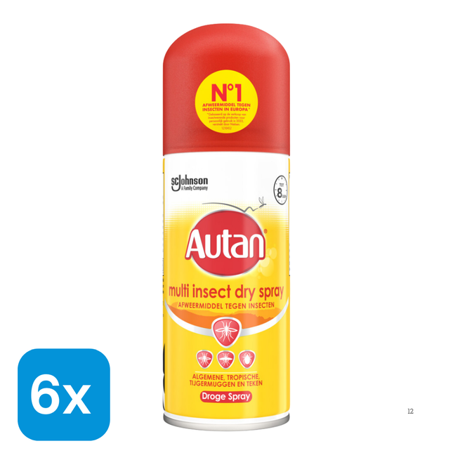 6x Autan Anti-muggenspray - 100 ml