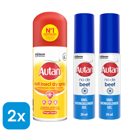 2x Autan Na De Beet Gel - 25 ml + Autan Anti-insectenspray - 100 ml