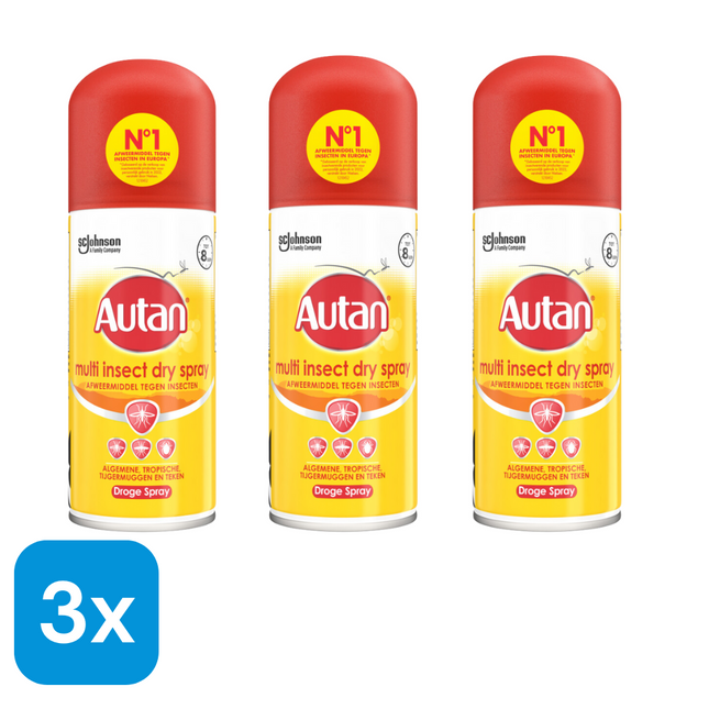 3x Autan Anti-Insectenspray - 100 ml