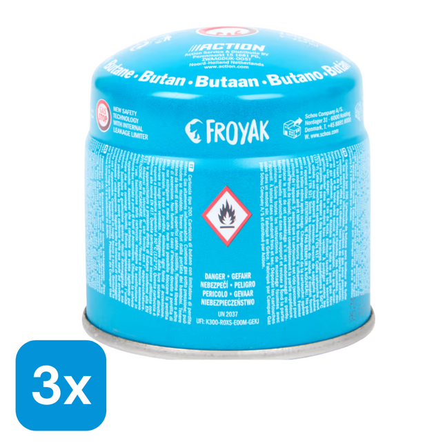 3x Froyak Gasblikjes - 190 gr