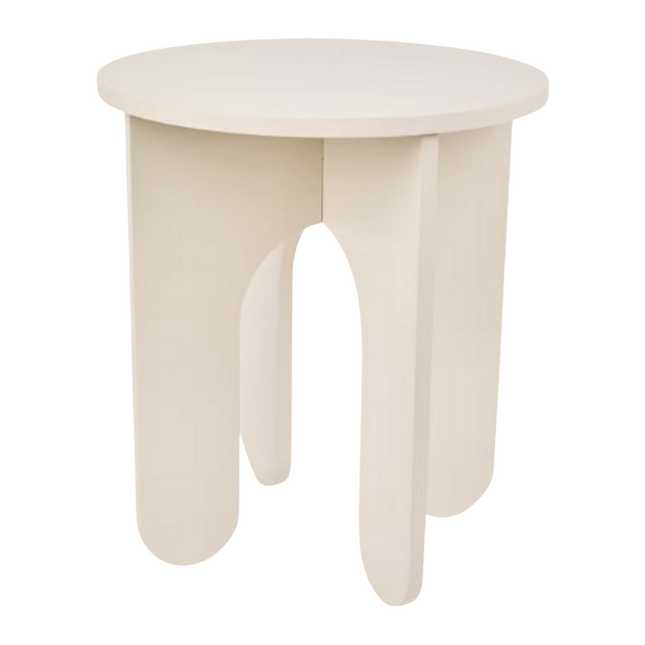 Houten Bijzettafel Wit - 40x40x45 cm
