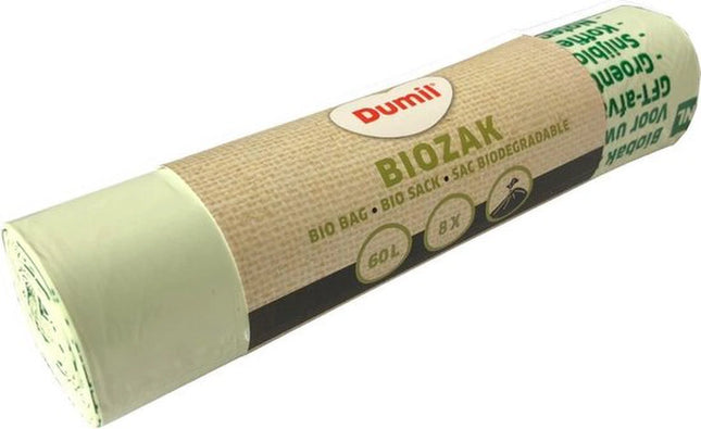 Dumil Biozakken Groen - 60 liter - 8 stuks