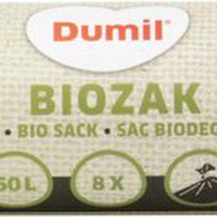 Dumil Biozakken Groen - 60 liter - 8 stuks